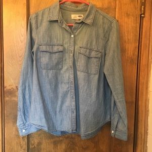 Old Navy petit chambray button up shirt.